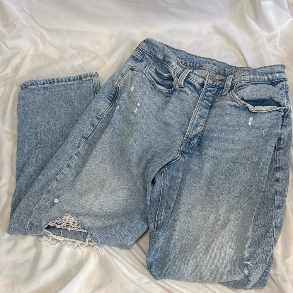 Old Navy Classic Blue Distressed Women Jeans